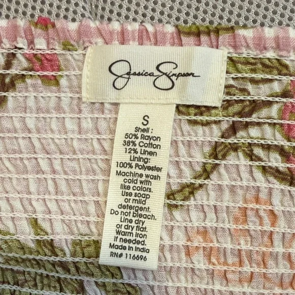 Girls Pink Floral Gingham Sundress - Picture 3 of 3